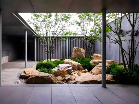 New Chinese Villa Courtyard Atrium Patio