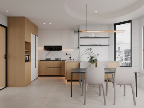 Island Cabinets in Open Kitchen