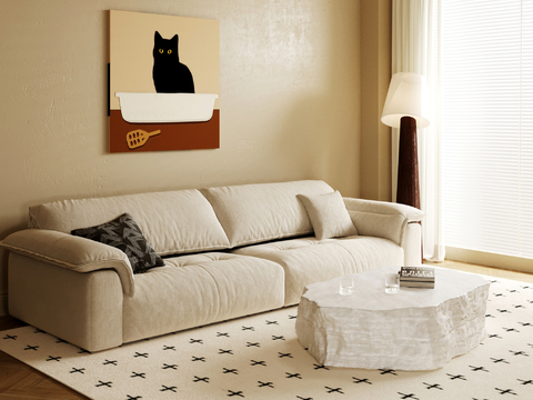 Cream Style sofa double sofa