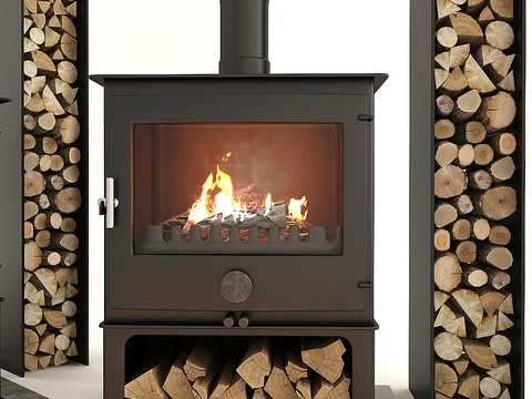 modern fireplace stove