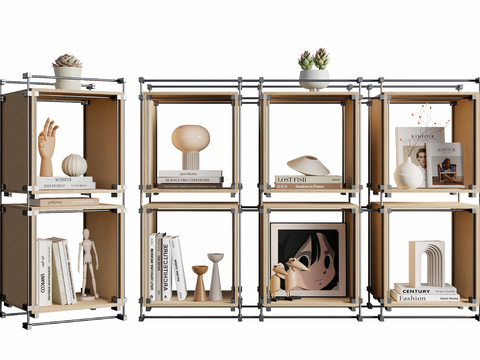 Modern Shelf Aluminum Bookshelf Modular