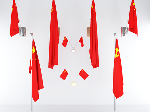 Five-star red flag National flag Party flag