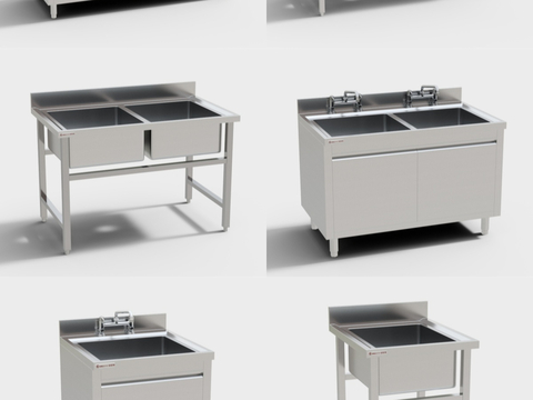 Industrial wind kitchen commercial kitchenware sink cabinet sink table