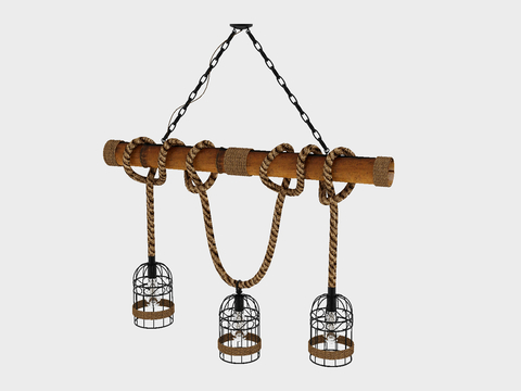 Industrial wind chandelier