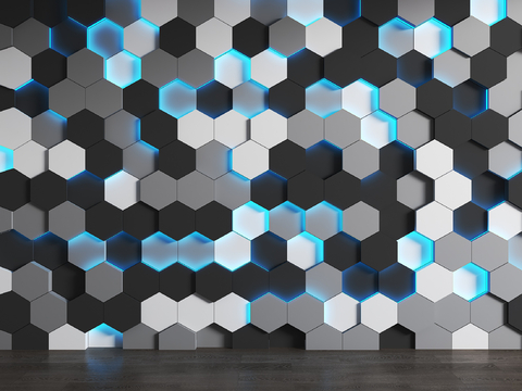 Hexagonal Wall honeycomb background wall