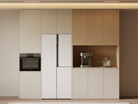 Modern Sideboard Refrigerator Cabinet West Kitchen Cabinet