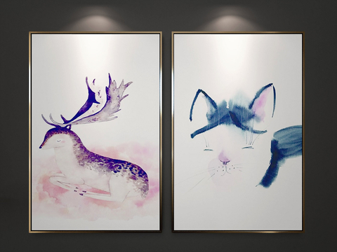 Decorative Painting Art Painting Fawn Hanging Painting