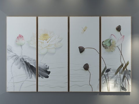 New Chinese Decorative Painting Lotus Hanging Painting