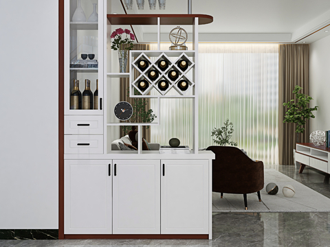 Modern Partition Cabinet Entrance Cabinet