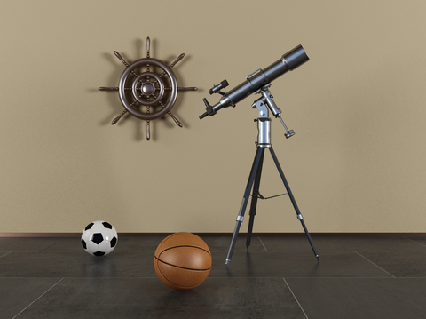 Astronomical telescope rudder football basketball