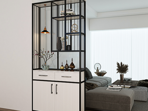 Modern Entrance Cabinet Partition Cabinet High Cabinet