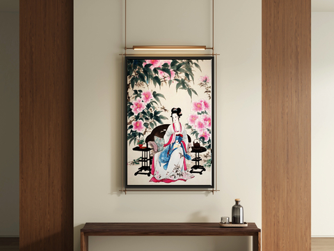 New Chinese figure painting decorative painting