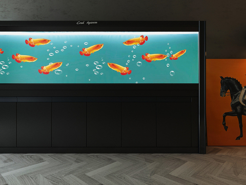 Modern fish tank aquarium