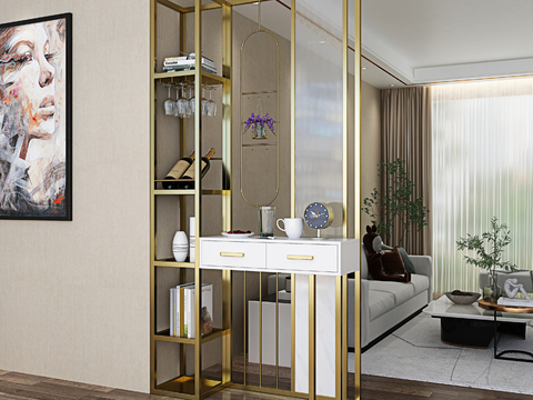 Affordable Luxury Style Entrance Cabinet Partition Cabinet