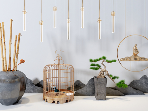 New Chinese Ornaments Birdcage Pine