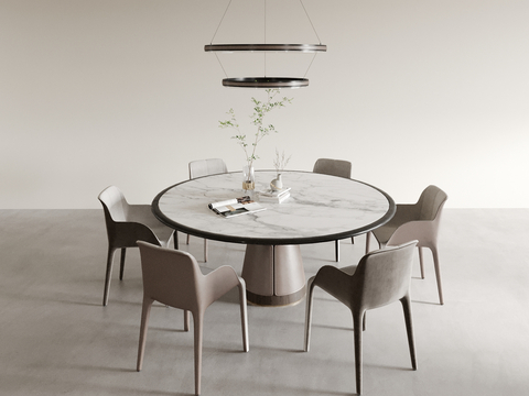 Round Dining Table and Chair