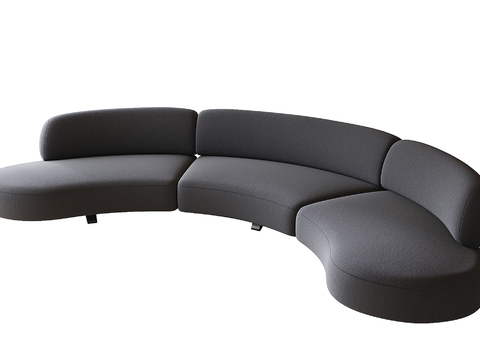 Modern Curved Sofa Multiplayer Sofa