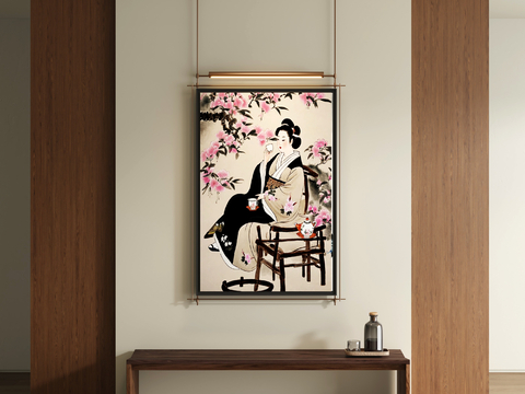 New Chinese figure painting decorative painting