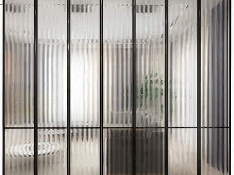 Glass partition wall