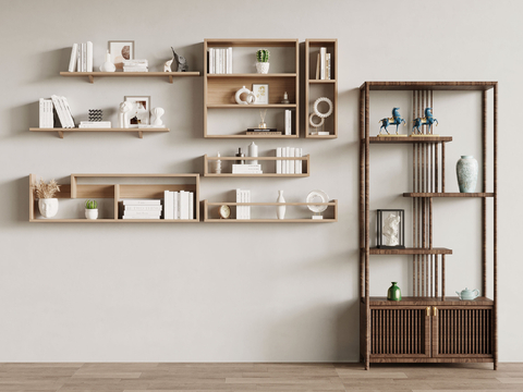 Wall-mounted shelf display rack