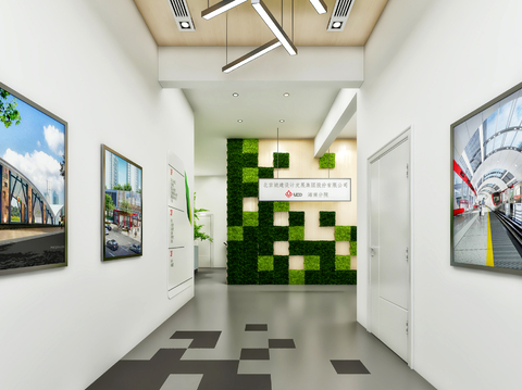 Modern Minimalist Office Away Corridor