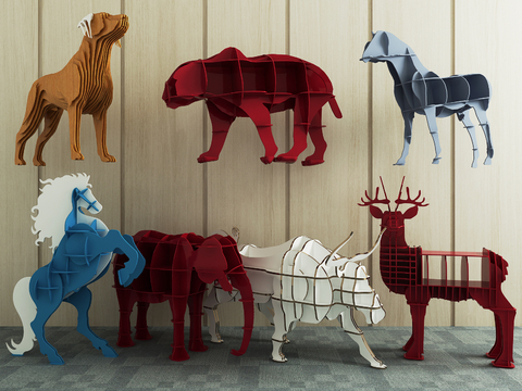 Modern Creative Decorative Cabinet Animal Decorative Rack