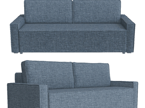 Scandic double sofa tofu block sofa