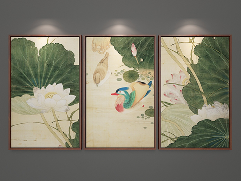 New Chinese Decorative Painting Mandarin Duck Painting Hanging Painting