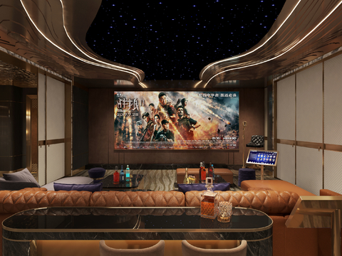 Modern Audiovisual Room Home Cinema Entertainment Room