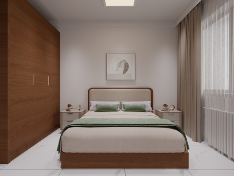 Neo-Chinese Style Bedroom for the Elderly