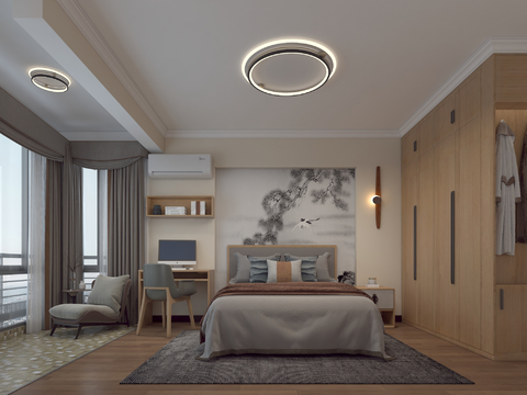 Neo-Chinese Style Bedroom for the Elderly