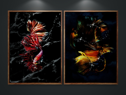 New Chinese Goldfish Hanging Painting Decorative Painting