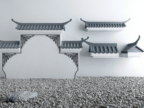 New Chinese-style Horse Head Wall Landscape Wall Huizhou Architecture