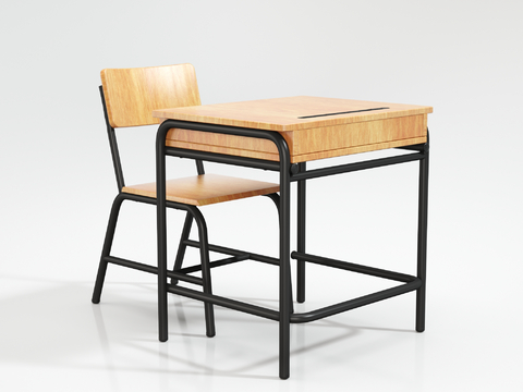 Industrial Style Desk and Chair Student Desk and Chair Desk and Chair