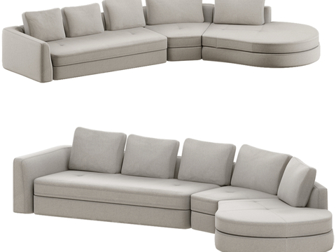 BoConcept Italian Multiplayer Sofa Curved Sofa