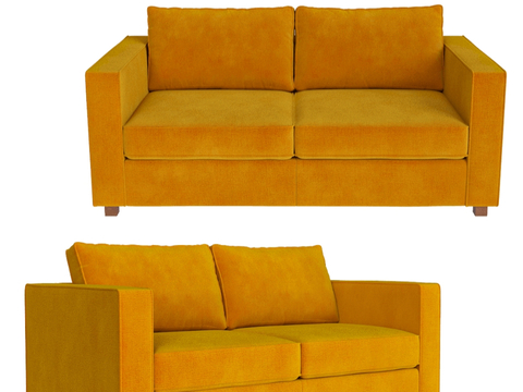 Scandic double sofa flannel sofa