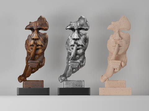 Modern Face Sculpture Art Ornaments