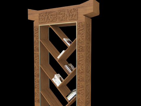 Chinese Bookshelf Bookcase Book Tread