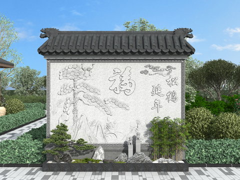 Chinese-style Shadow Wall Wall, Picture Wall, Landscape Wall