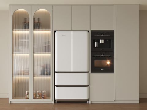 Modern Embedded Refrigerator Sideboard Wine Cabinet