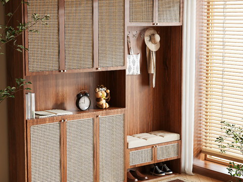 Mid-century Style shoe cabinet