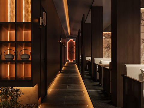 New Chinese Tea House Aisle Corridor