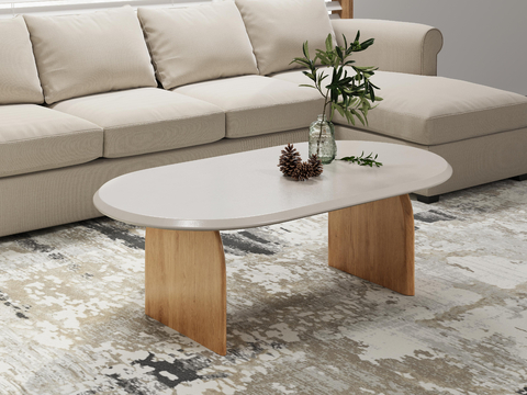 Modern Rock Plate Coffee Table