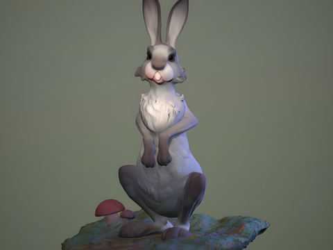 Cartoon ornaments rabbit sculpture