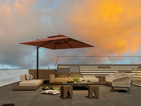 Roof garden, open-air balcony, rooftop