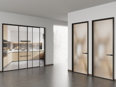 Modern sliding door kitchen door bathroom door