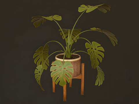 modern potted plant