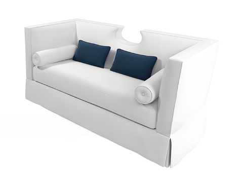 White sofa double sofa