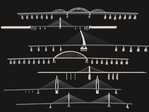 Municipal Bridge Bridge River-crossing Bridge Cable Bridge Vehicle Bridge River-crossing Bridge