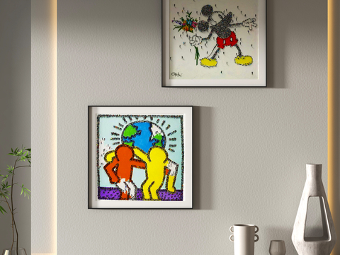 Modern Decorative Hanging Paintings Cartoon Hanging Paintings Mickey Hanging Paintings